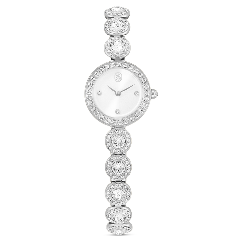 swarovski ساعة una angelic، سوار كريستال، لون فضي، ستانلس ستيل