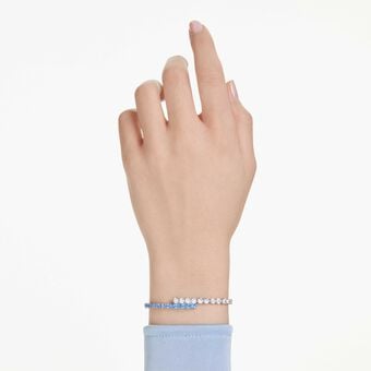 swarovski سوار matrix، قطع متنوع، لون أزرق، طلاء روديوم