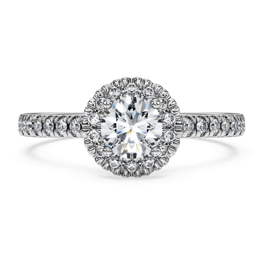swarovski خاتم سوليتير eternity، ألماس مُصنع في المختبر إجمالي 0 8 قيراط، شكل دائري، ذهب أبيض عيار 18 قيراط