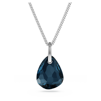 swarovski قلادة galet، لون أزرق، طلاء روديوم