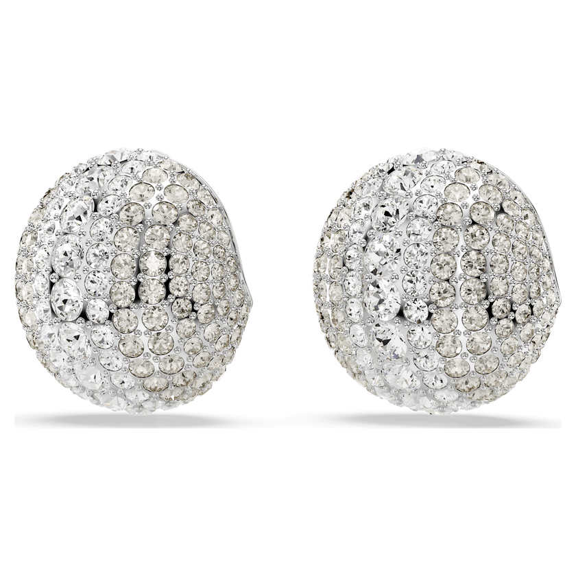 swarovski أقراط بمشبك sublima، لون أبيض، طلاء روديوم