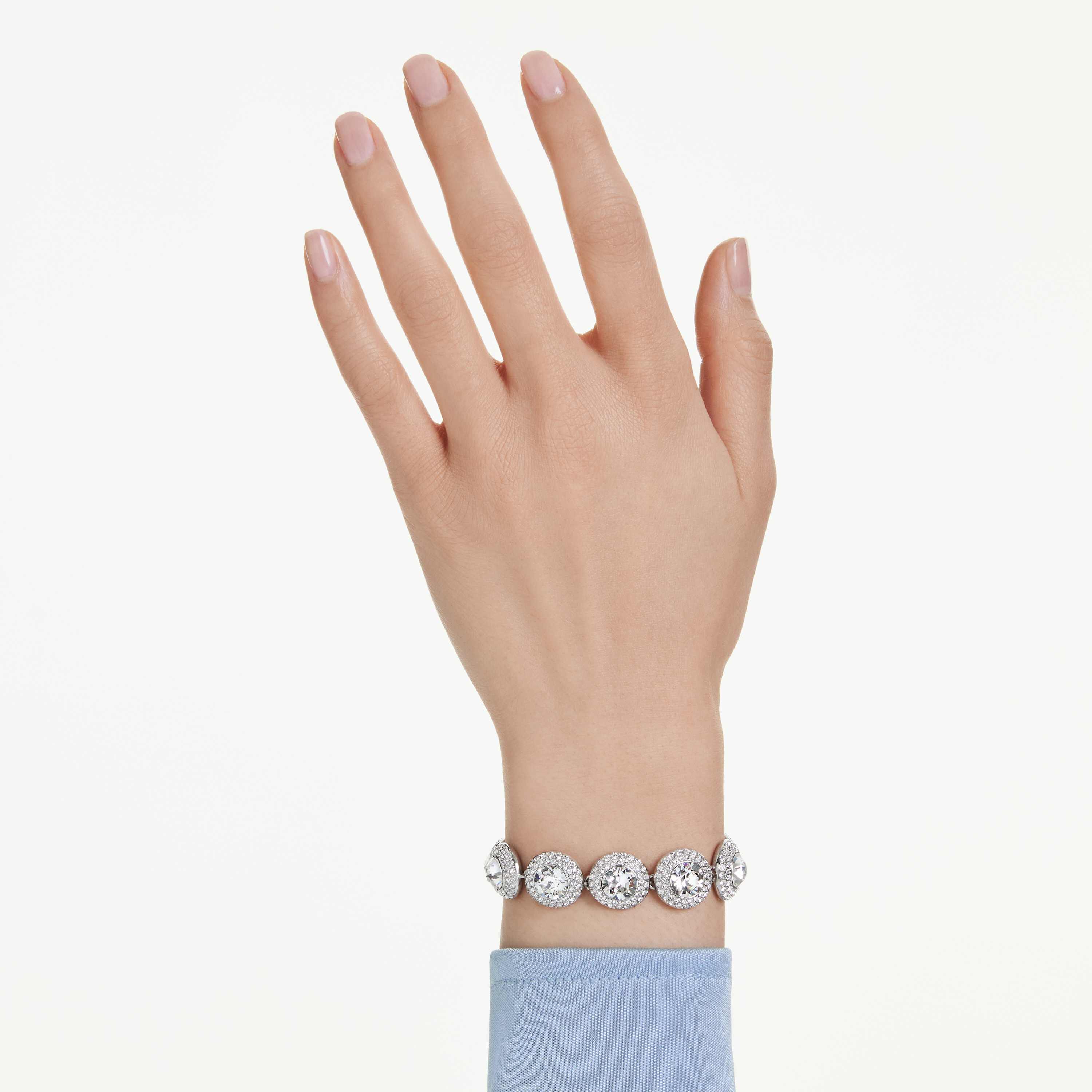 swarovski سوار una angelic، لون أبيض، طلاء روديوم