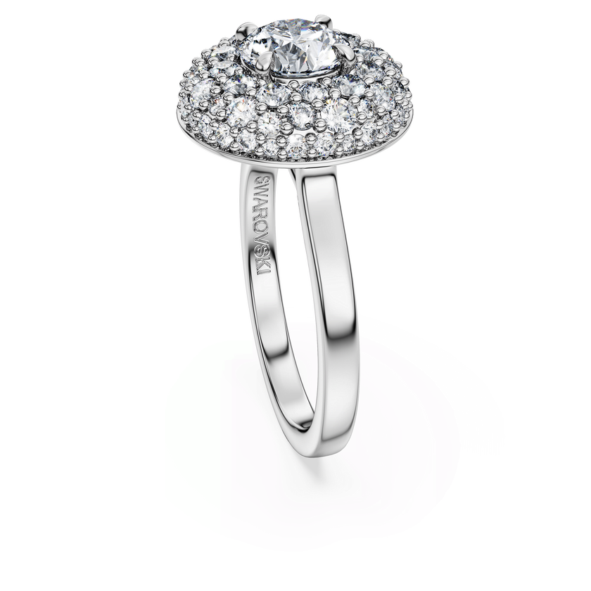swarovski خاتم سوليتير eternity، ألماس مُصنع في المختبر إجمالي 2 قيراط، ذهب أبيض عيار 18