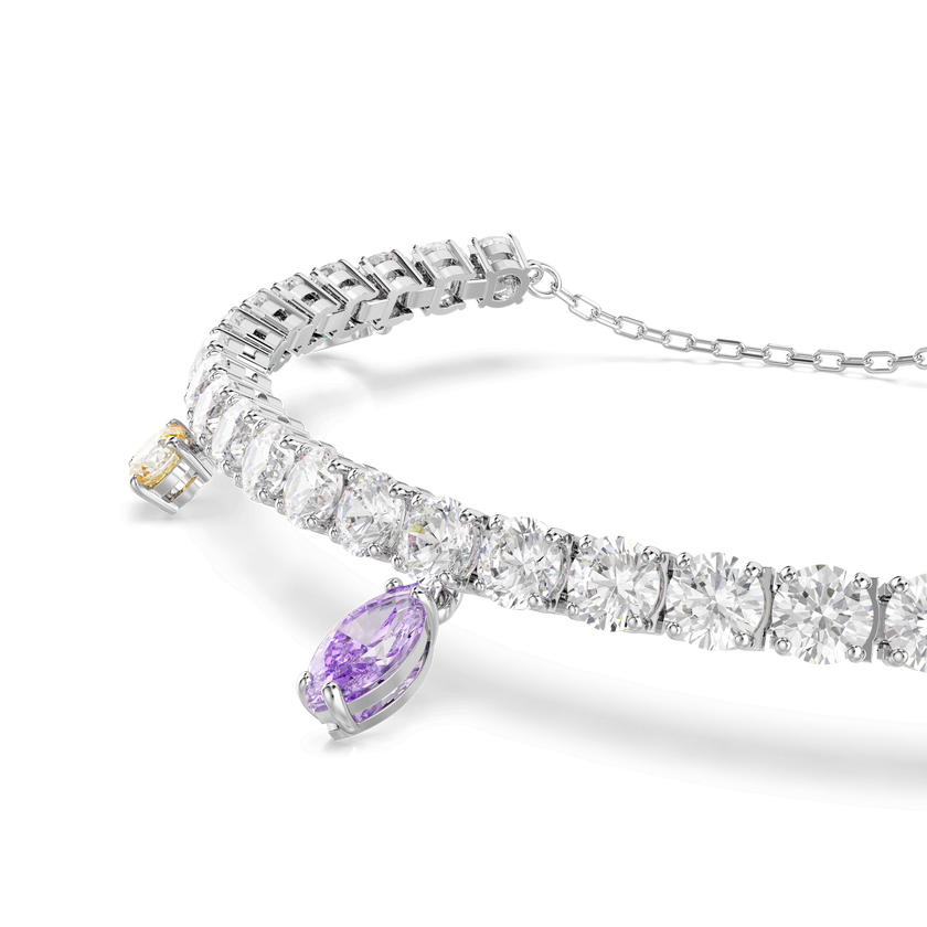 سوار ariana grande x swarovski tennis، قطع متنوع، ألوان متعددة، طلاء روديوم