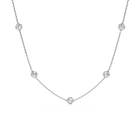 swarovski octagon necklace  lab grown diamonds 0 7 ct tw  round shape  sterling silver