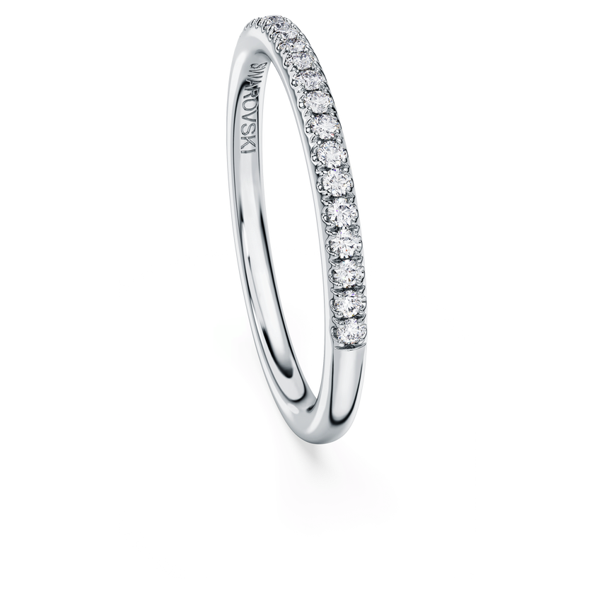 swarovski دبلة eternity، أحجار ألماس مُصنعة في المختبر بإجمالي 0 2 قيراط، ذهب أبيض عيار 18