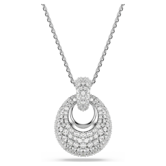 swarovski قلادة sublima، لون أبيض، طلاء روديوم