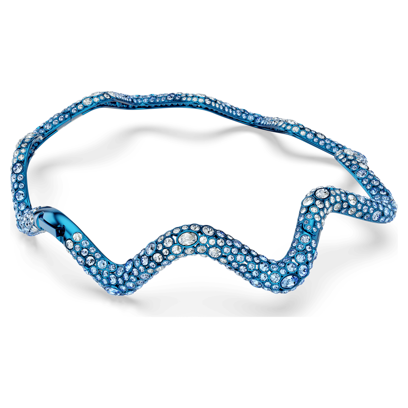 swarovski عقد شوكر sublima، قطع متنوع، لون أزرق، لمسة نهائية باللون الأزرق