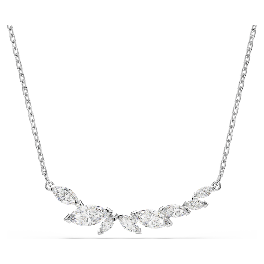 swarovski عقد mesmera، قطع ماركيز، لون أبيض، طلاء روديوم