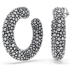 swarovski أقراط حلقية sublima، قطع مستدير متنوع، لون أبيض، طلاء روديوم