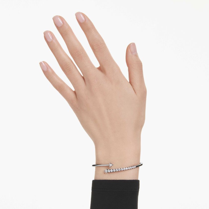swarovski أسورة sublima، لون أبيض، طلاء روثينيوم