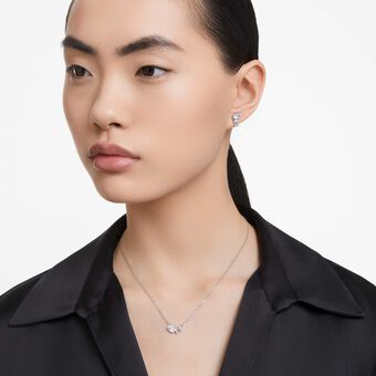 swarovski طقم mesmera، قطع متنوع، لون أبيض، طلاء روديوم