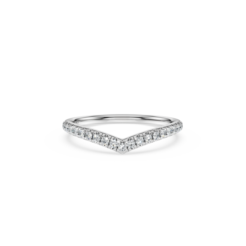 swarovski eternity v band ring  lab grown diamonds 0 25 ct tw  round shape  18k white gold