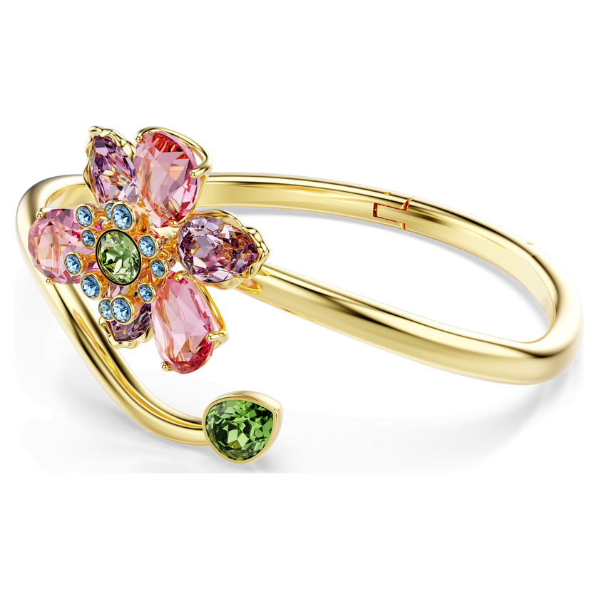 swarovski سوار idyllia، قطع متنوع، شكل زهرة، ألوان متعددة، طلاء باللون الذهبي