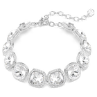 swarovski سوار una angelic، قطع كوشن، لون أبيض، طلاء روديوم