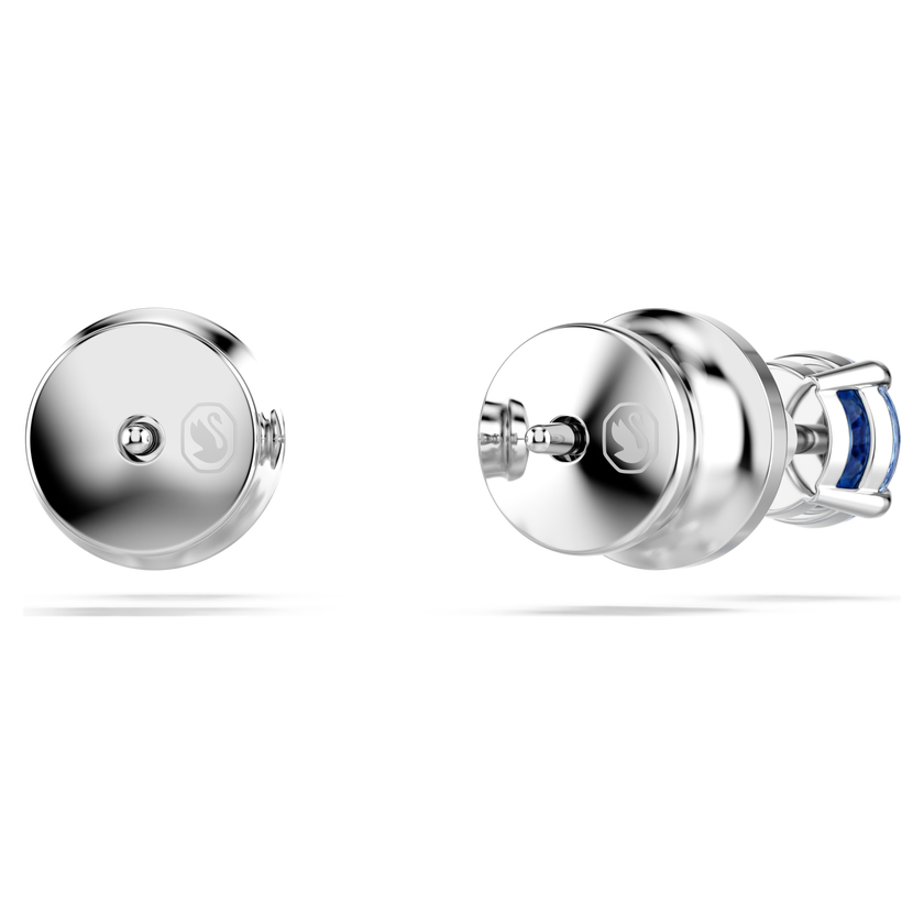 swarovski أقراط دبوسية stilla attract، قطع مستدير، لون أزرق، طلاء روديوم