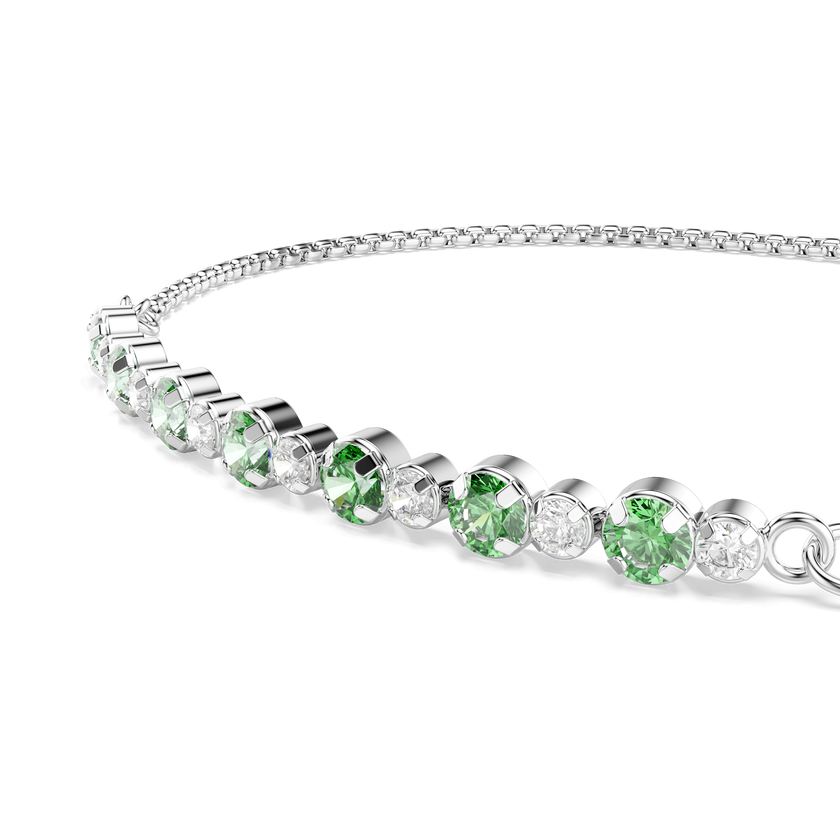swarovski سوار matrix، قطع مُستدير، لون أخضر، طلاء روديوم