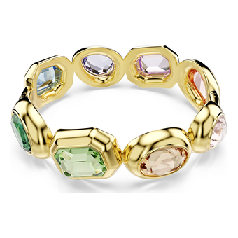 swarovski سوار gema، أحجار كريستال كبيرة، قطع متنوع، ألوان متعددة، طلاء باللون الذهبي