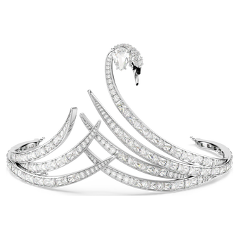 swarovski تاج vienna، قطع متنوع، بجعة، لون أبيض، طلاء روديوم