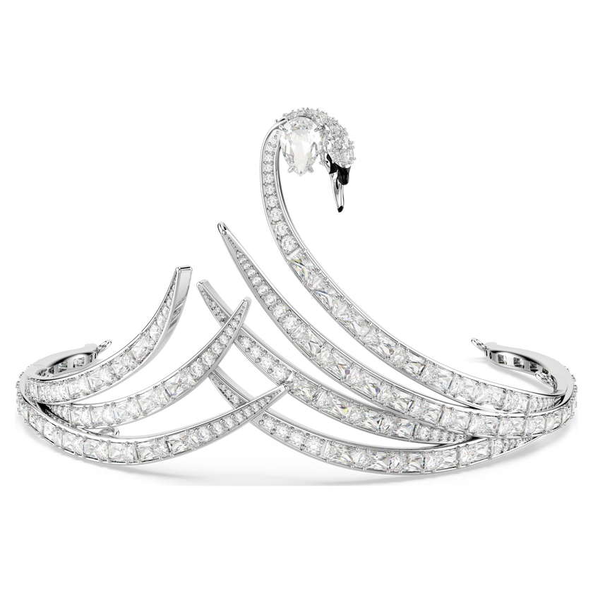 swarovski تاج vienna، قطع متنوع، بجعة، لون أبيض، طلاء روديوم