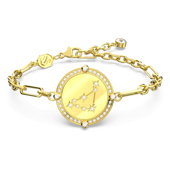 swarovski سوار zodiac، capricorn، لون ذهبي، طلاء بلون ذهبي