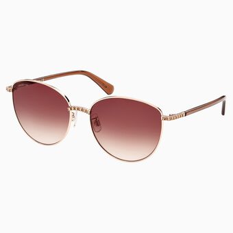 Millenia Sunglasses, Round, Cat-eye, Brown