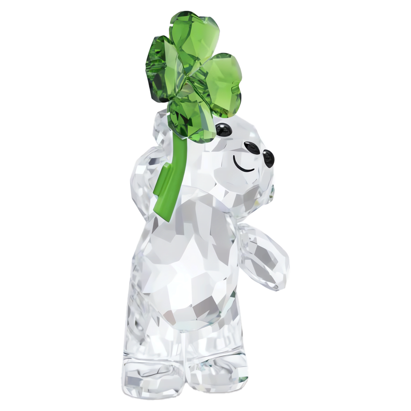 swarovski قطعة زينة على شكل الدب kris bear يحمل تميمة حظ