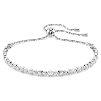swarovski سوار matrix tennis، قطع مستدير متنوع، لون أبيض، طلاء روديوم