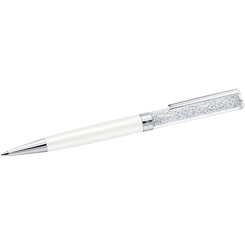 قلم حبر جاف Crystalline، لون أبيض