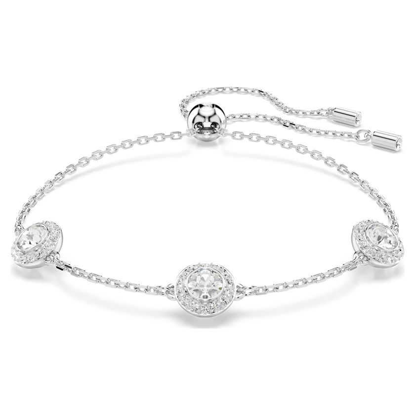 swarovski سوار una angelic، قطع مستدير، حليات ثنائية الوجه، لون أبيض، طلاء روديوم