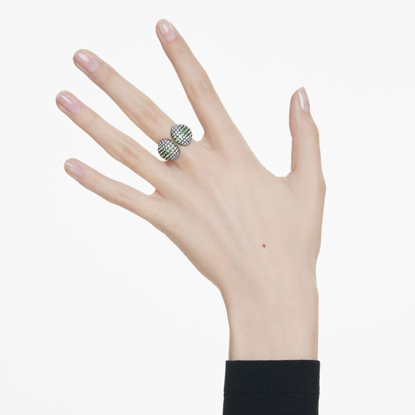 swarovski خاتم كوكتيل sublima، قطع مستدير، ألوان متعددة، طلاء روثينيوم