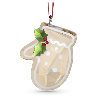 swarovski قطعة زينة على شكل كعكة الزنجبيل بتصميم قفاز، مجموعة holiday cheers