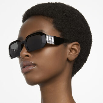 نظارة شمسية، شكل مُثمن، لون أسود