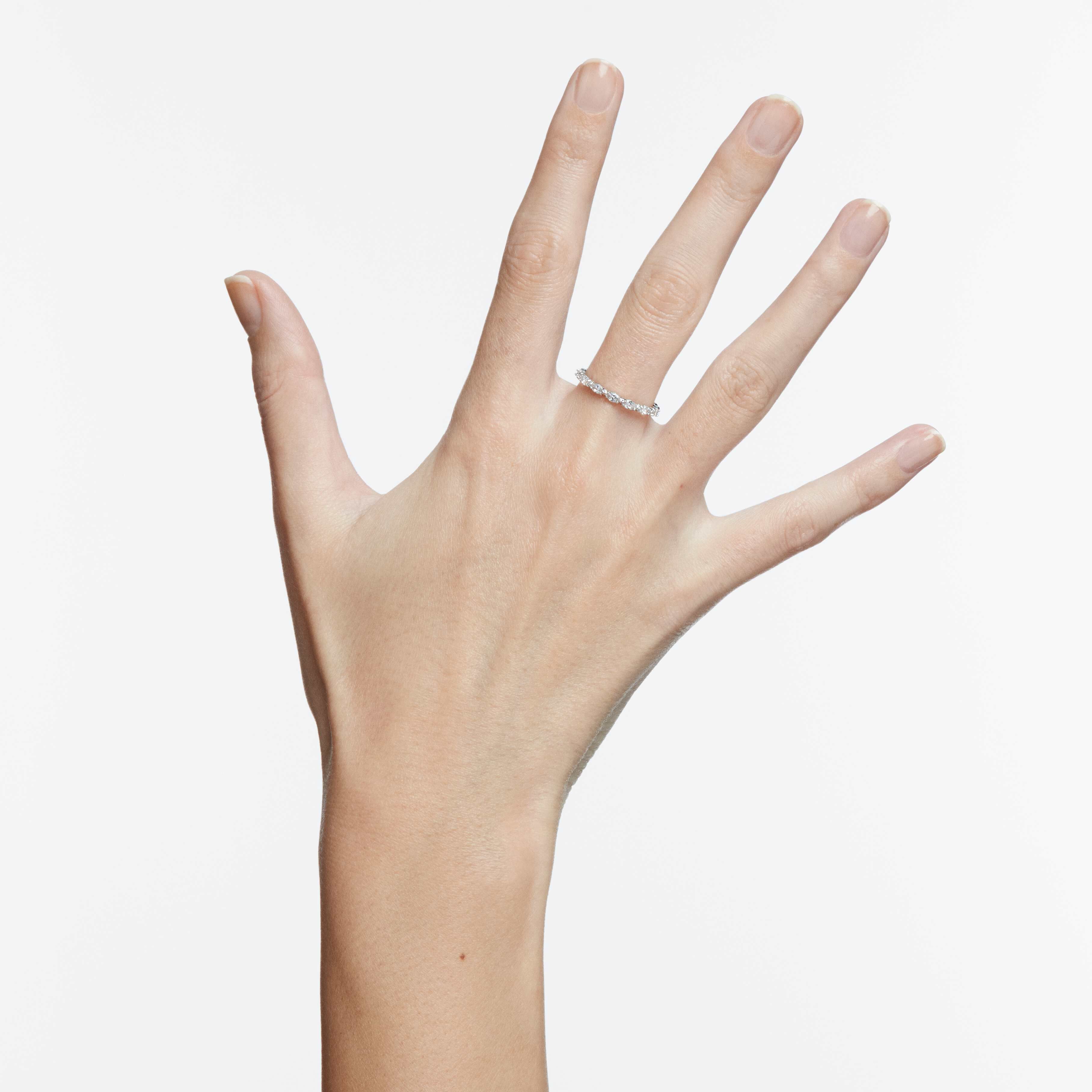 swarovski خاتم matrix vittore، قطع ماركيز،   لون أبيض،  طلاء روديوم