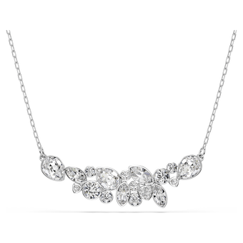swarovski عقد diapason، قطع متنوع، لون أبيض، طلاء روديوم