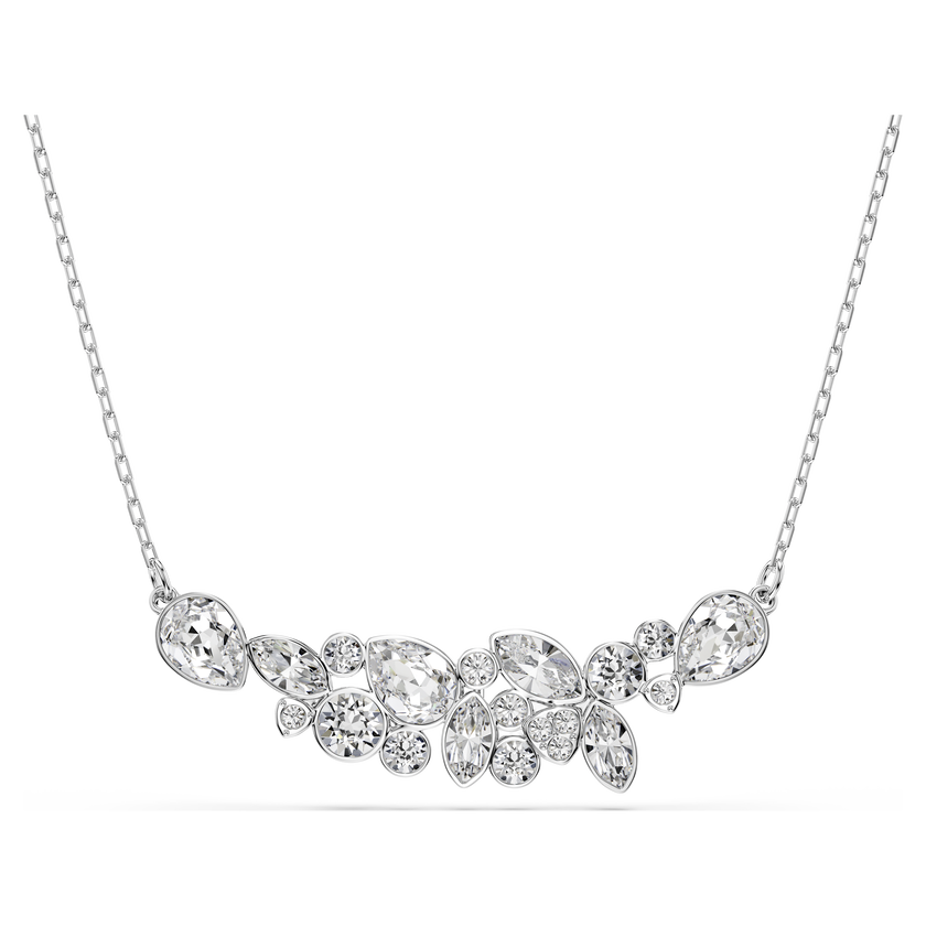 swarovski عقد diapason، قطع متنوع، لون أبيض، طلاء روديوم