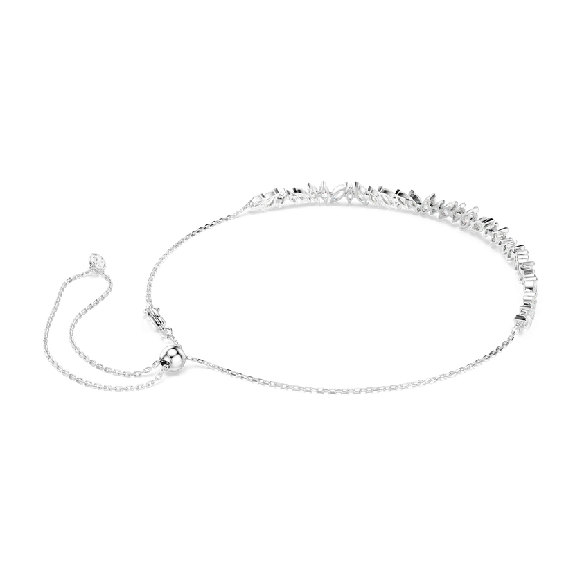 swarovski عقد شوكر mesmera، قطع ماركيز، لون أبيض، طلاء روديوم