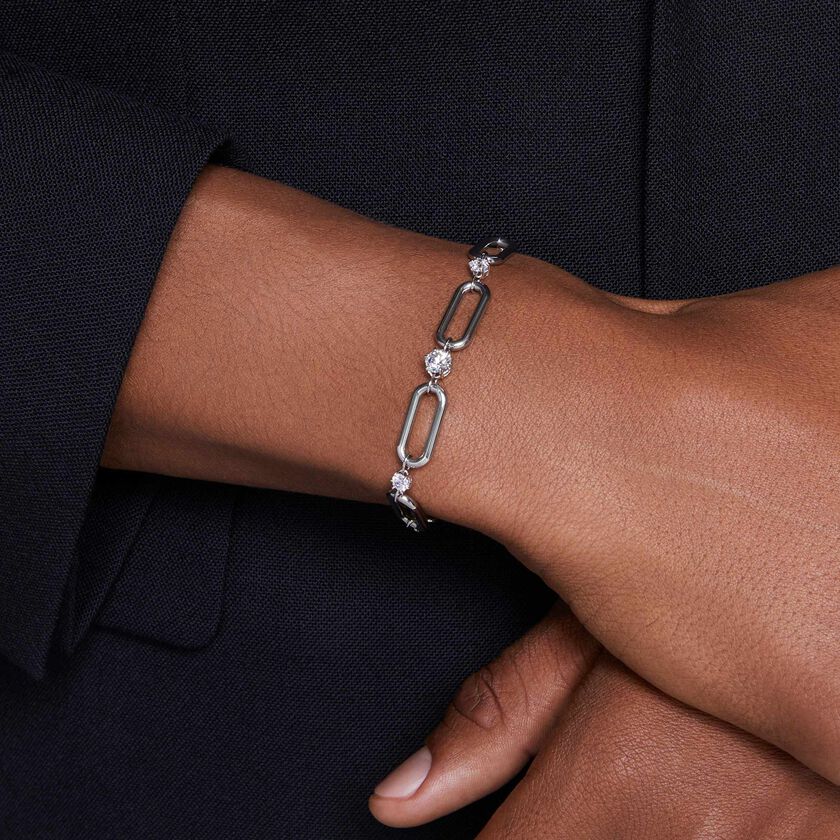 swarovski سوار constella، لون أبيض، طلاء روديوم