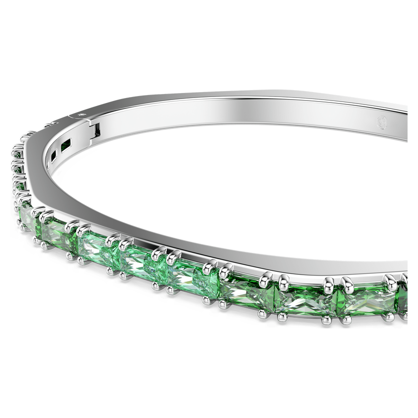 swarovski سوار matrix، قطع باغيت، لون أخضر، طلاء روديوم