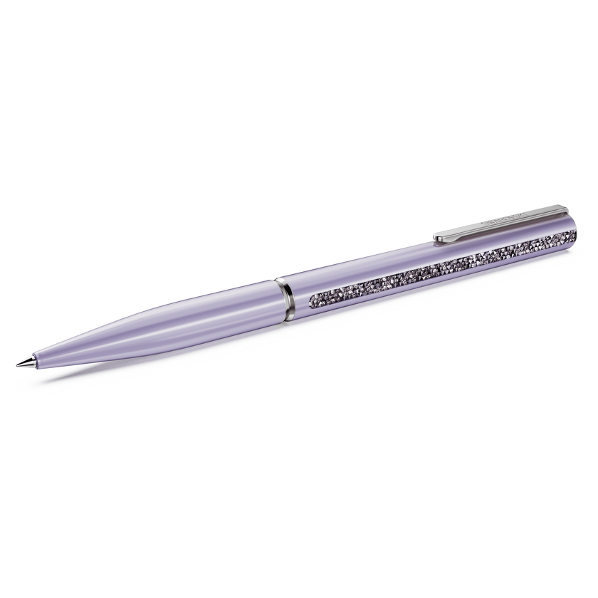 swarovski قلم حبر جاف crystal shimmer glide، لون أرجواني، لون أرجواني لامع، طلاء كروم