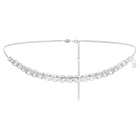 سلسلة للبطن swarovski x skims، قطع إمبيريال، لون أبيض، ستانلس ستيل