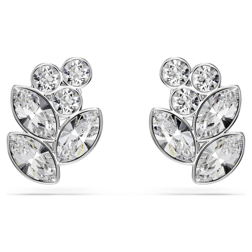 swarovski أقراط دبوسية diapason، قطع متنوع، لون أبيض، طلاء روديوم