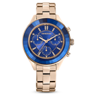ساعة Octea Lux Sport، سوار معدني، لون أزرق، لمسة نهائية بلون شامبين ذهبي