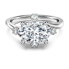 swarovski galaxy ring  lab grown diamonds 2 1 ct tw  mixed shapes  18k white gold