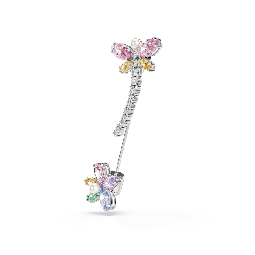 بروش ariana grande x swarovski، قطع متنوع، شكل يعسوب، ألوان متعددة، طلاء روديوم