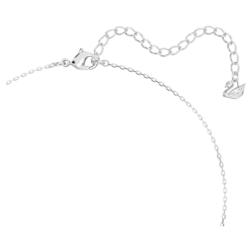 swarovski قلادة mesmera، قطع مختلط، على شكل عنقودي، لون أبيض، طلاء روديوم