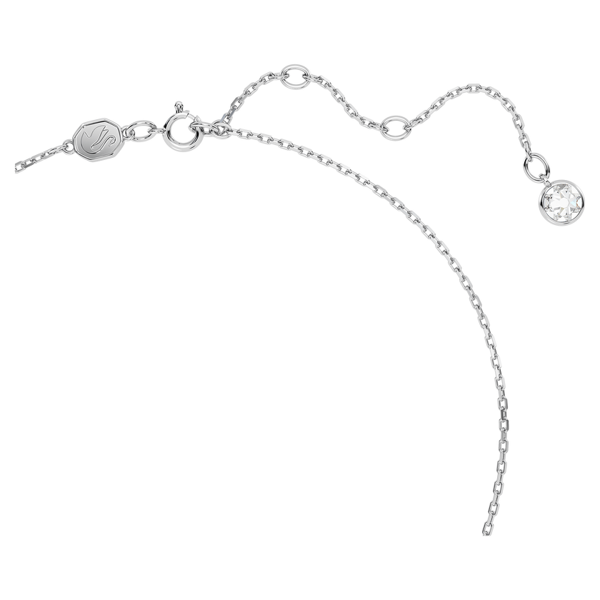swarovski قلادة birthstone، قطع مربع، مايو، لون أخضر، طلاء روديوم