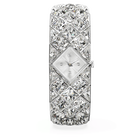 swarovski ساعة curiosa bangle، صناعة سويسرية، سوار كريستال، لون فضي، ستانلس ستيل