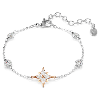 swarovski سوار symbolica، قطع مُستدير، قمر، لون أبيض، طلاءات مختلطة