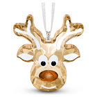 swarovski قطعة زينة على شكل كعكة الزنجبيل بتصميم حيوان الرنة